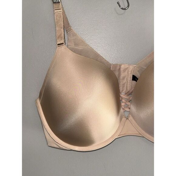 Torrid Curve Underwire Bra 44DDD Nude Beige Plunge Push-Up Convertible Strap - Picture 6 of 16